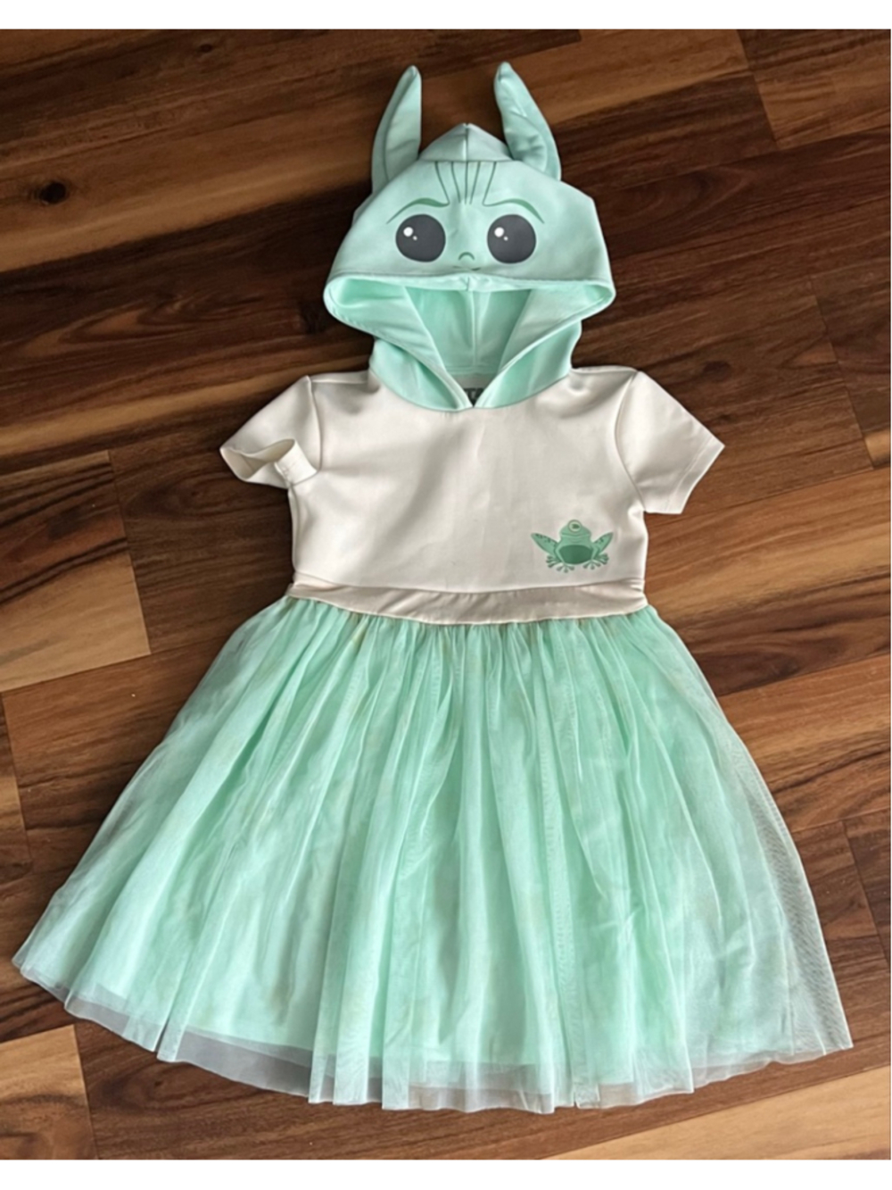 Disney Star Wars Baby Yoda hooded tutu dress size xs 4-5